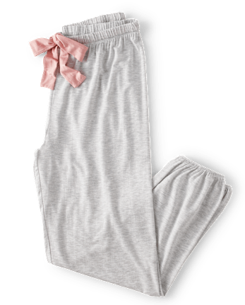 Pantalones de pijama modal con lazo frontal para mujer