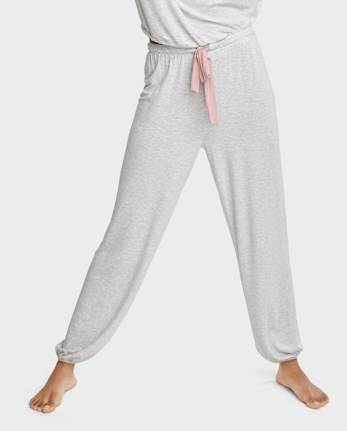 Pantalones de pijama modal con lazo frontal para mujer
