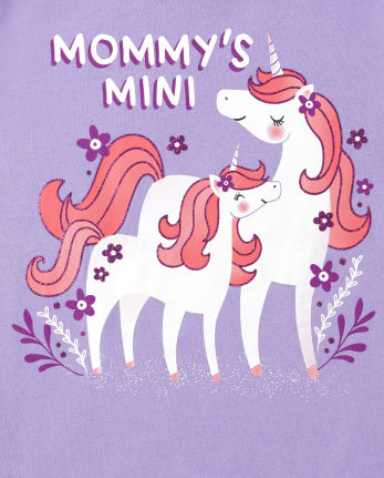 Baby And Toddler Girls Mommy's Mini Graphic Tee