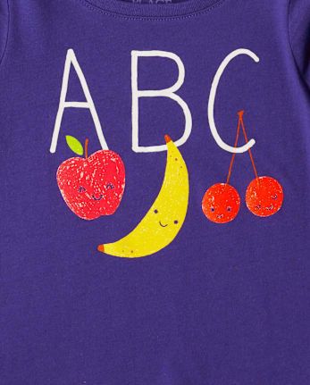 Camiseta con estampado de frutas para bebés y niñas pequeñas