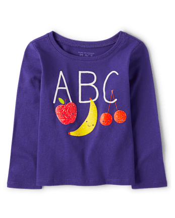Camiseta con estampado de frutas para bebés y niñas pequeñas