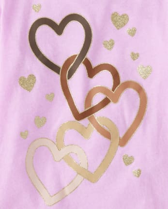 Baby And Toddler Girls Heart Graphic Tee