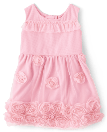 Vestido floral 3D para bebés y niñas pequeñas