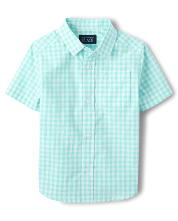 Baby And Toddler Boys Dad And Me Short Sleeve Gingham Poplin Button Up ...