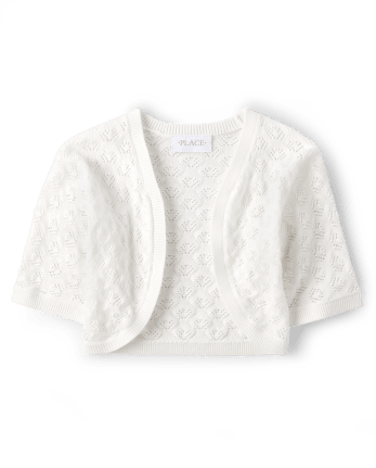 Encogimiento de hombros de suéter para niñas