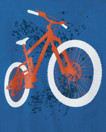 Camiseta con gráfico de bicicleta para niños