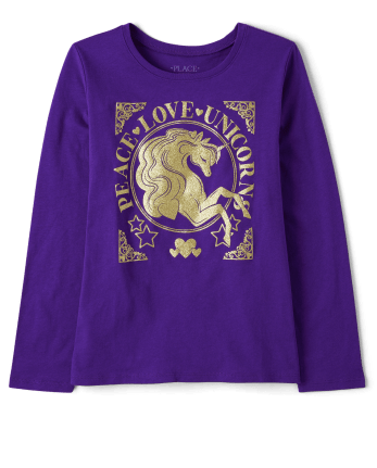 Girls Unicorn Graphic Tee