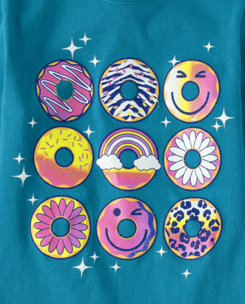 T-shirt graphique icônes pour filles