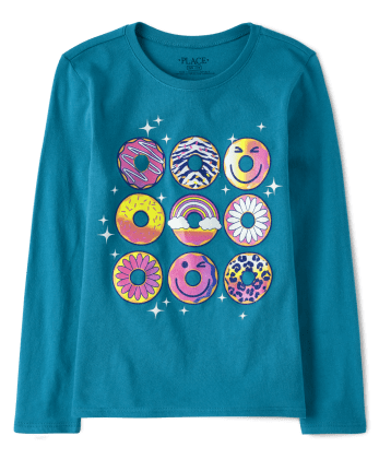 T-shirt graphique icônes pour filles