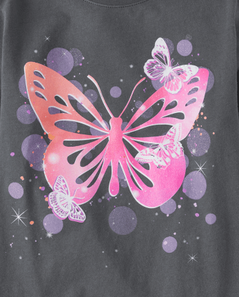 Girls Butterfly Graphic Tee