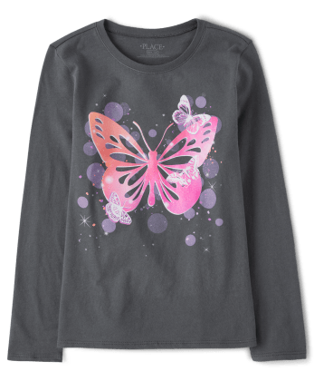 Girls Butterfly Graphic Tee