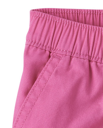 Shorts sin cierres de sarga para bebés y niñas pequeñas