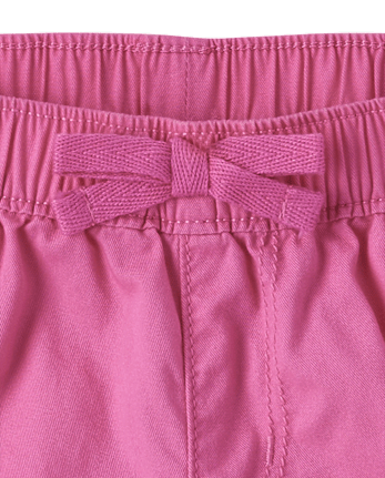 Shorts sin cierres de sarga para bebés y niñas pequeñas