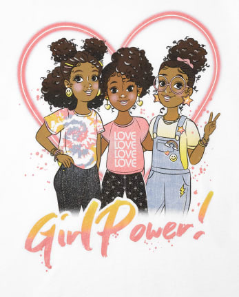 Camiseta con gráfico Girl Power para niñas