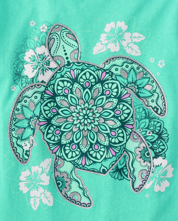 Girls Turtle Graphic Tee