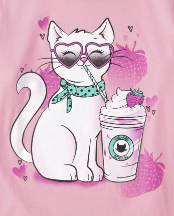 Girls Cat Graphic Tee