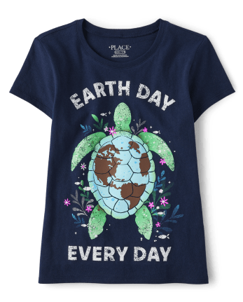 Girls Earth Day Graphic Tee