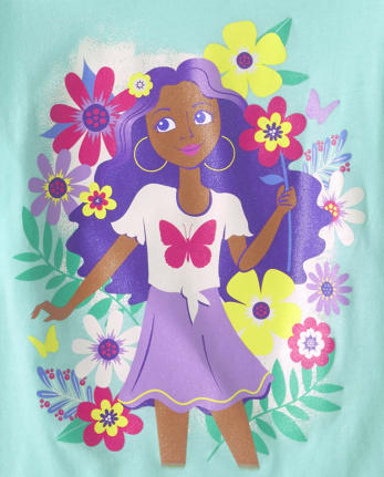 Lot de 2 t-shirts graphiques pour filles