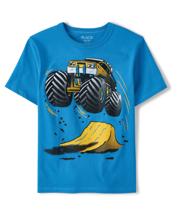 Camiseta con gráfico Monster Truck para niños