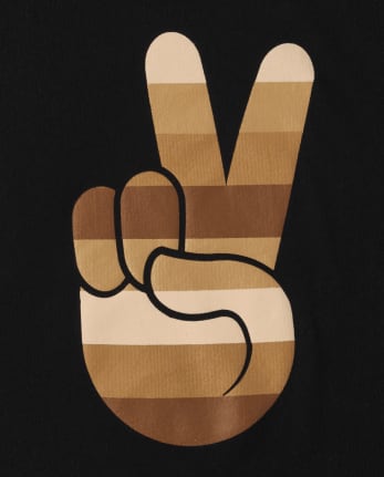 Camiseta con gráfico de la mano de la paz para niños