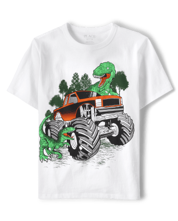 Camiseta con gráfico de camión Dino para niños