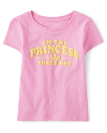 Baby And Toddler Girls Princess Graphic Tee