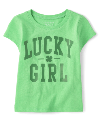 Baby And Toddler Girls Matching Family Lucky Girl Graphic Tee