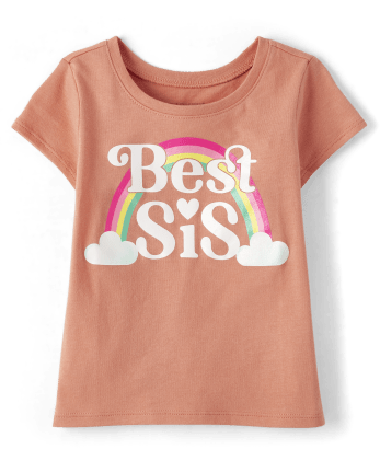 Baby And Toddler Girls Big Sis Graphic Tee
