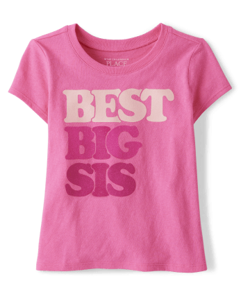 Baby And Toddler Girls Big Sis Graphic Tee