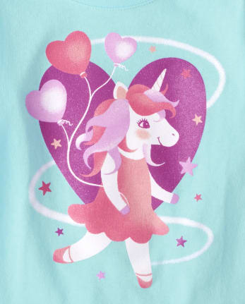 Baby And Toddler Girls Unicorn Graphic Tee