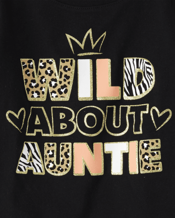Baby And Toddler Girls Auntie Graphic Tee