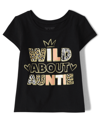 Baby And Toddler Girls Auntie Graphic Tee