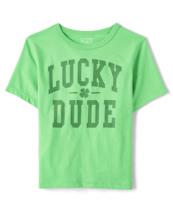 Baby And Toddler Boys Matching Family Lucky Dude Graphic Tee