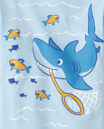 Baby And Toddler Boys Shark Graphic Tee