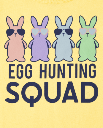 Unisex Baby and Toddler Matching Family Egg Hunting Squad Graphic Tee