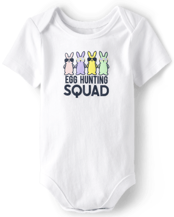 Body gráfico unisex para bebé a juego con escuadrón de caza de huevos familiares
