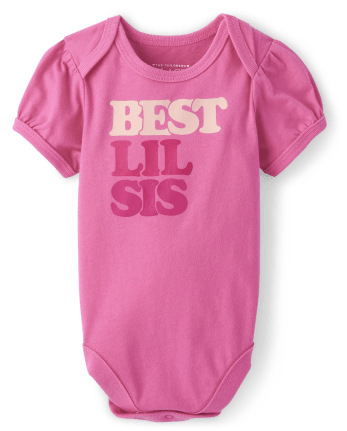 Baby Girls Lil Sis Graphic Bodysuit