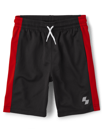 Boys PLACE Sport Side Stripe Knit Performance Basketball Shorts BLACK The Children s Place