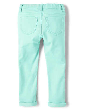 Jeggings con puños enrollados para bebés y niñas pequeñas