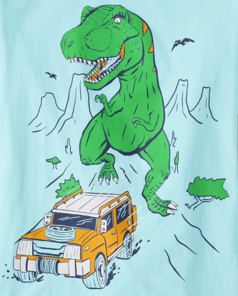 Boys Dino Truck Graphic Tee