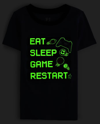 Boys Glow Gamer Snug Fit Cotton Pajamas