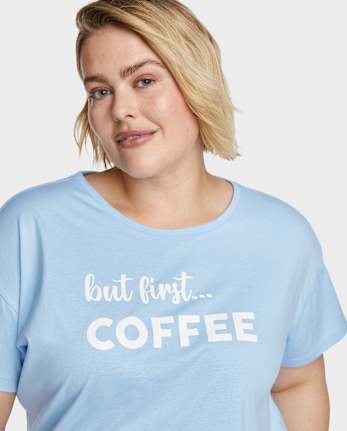 Camiseta para dormir con estampado gráfico para mujer