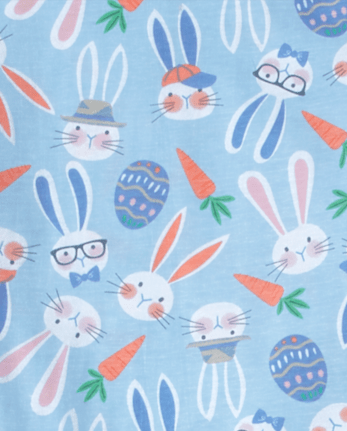 Pijama familiar de algodón con conejito de Pascua a juego para hombre