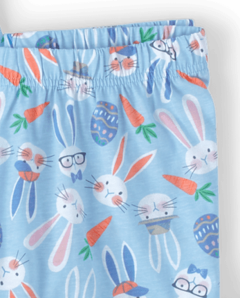 Pijama familiar de algodón con conejito de Pascua a juego para hombre