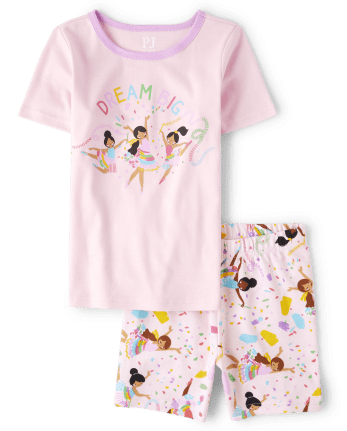 Girls Dancer Snug Fit Cotton Pajamas