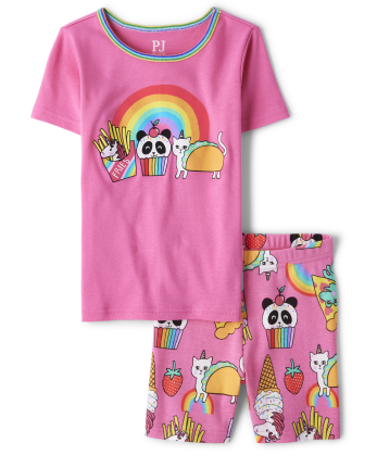Girls Squishies Snug Fit Cotton Pajamas