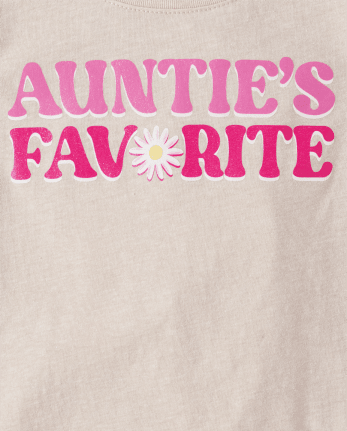 Baby And Toddler Girls Auntie Graphic Tee
