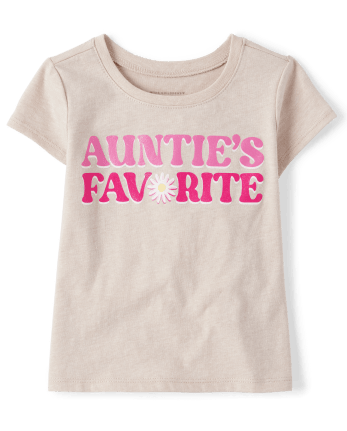 Baby And Toddler Girls Auntie Graphic Tee