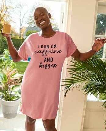 Camisa de dormir modal con gráfico para mujer