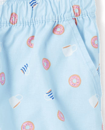Shorts de pijama de popelina con estampado para mujer